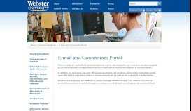 
							         E-mail and Connections Portal | Webster University								  
							    