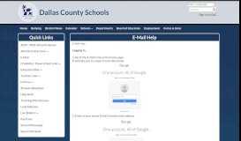 
							         E-Mail Help - Dallas County Schools								  
							    