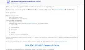 
							         E-mail Login - Telecommunications Consultants India Limited								  
							    