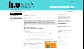
							         E-mail: My Studies: LiU students: Linköping University								  
							    