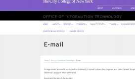
							         E-mail | The City College of New York								  
							    