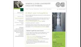 
							         E-Mail und GroupWise - ITZ - Martin-Luther-Universität Halle-Wittenberg								  
							    