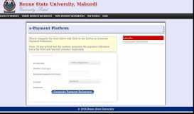 
							         e-Payment - BSU Portal - Benue State University								  
							    