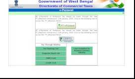
							         e-Payments - Directorate of Commercial Taxes, West Bengal								  
							    