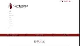 
							         E-Portal | Cumberland University								  
							    