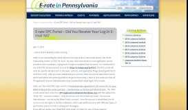 
							         E-rate EPC Portal – Did You Receive Your Log-In E-mail Yet? | E-rate ...								  
							    
