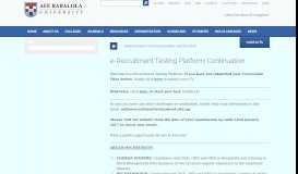 
							         e-Recruitment Testing Platform: Continuation - Afe Babalola University								  
							    