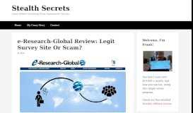 
							         e-Research-Global Review: A Legitimate Survey Site To Make ...								  
							    