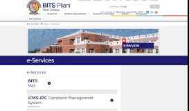 
							         e-Services - BITS Pilani								  
							    