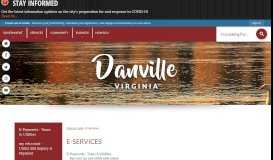 
							         E-Services | Danville, VA - Official Website - City of Danville								  
							    