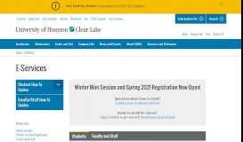 
							         E-Services | University of Houston-Clear Lake								  
							    