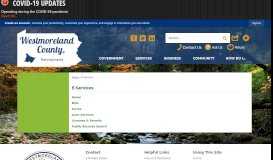 
							         E-Services | Westmoreland County, PA - Official Website								  
							    