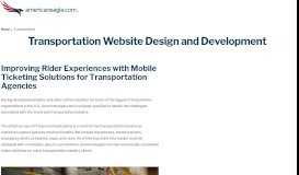 
							         E- Ticketing System with Mobile Solutions | Americaneagle.com								  
							    