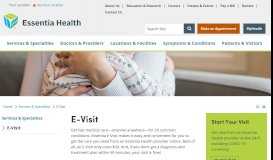 
							         E-Visit | Essentia Health | MN, WI, ND								  
							    