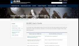 
							         EA-ARC User's Guide - Website for Alma telescope researchers								  
							    