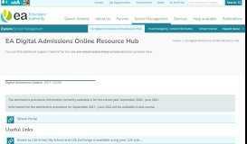 
							         EA Digital Admissions Online Resource Hub | Education Authority ...								  
							    