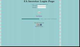 
							         EA Investor Login Page								  
							    