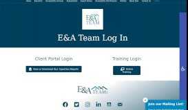 
							         E&A Team Login • E&A Team								  
							    