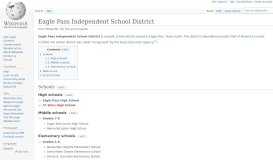 
							         Eagle Pass Independent School District - Wikipedia								  
							    