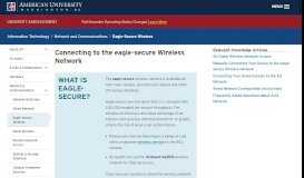 
							         Eaglesecure Wireless | Office of Information ... - American University								  
							    