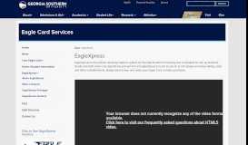 
							         EagleXpress | Eagle Card Services | Georgia Southern University								  
							    