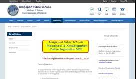 
							         Early Childhood / Home - Bridgeport Public Schools								  
							    