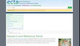 
							         Early Childhood Research & Reference Portal - ECTACenter.org : The ...								  
							    