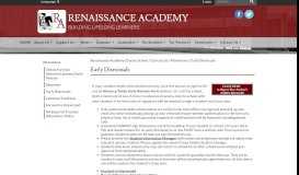 
							         Early Dismissals - Renaissance Academy Charter School								  
							    