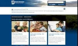 
							         Early education and childcare | North Yorkshire County Council								  
							    
