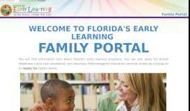 
							         Early Learning Family Portal: Home								  
							    
