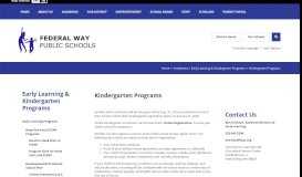 
							         Early Learning & Kindergarten Programs / Kindergarten Programs								  
							    