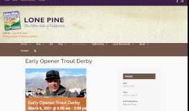 
							         Early Opener Trout Derby – Lone Pine Chamber of Commerce								  
							    