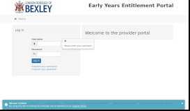 
							         Early Years Entitlement Portal - Log In								  
							    