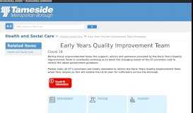 
							         Early Years Provider Development Team Homepage - Tameside ...								  
							    