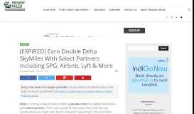 
							         Earn Double Delta SkyMiles With Select Partners Including SPG ...								  
							    