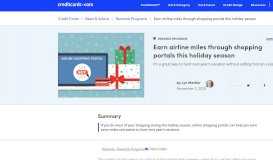 
							         Earn holiday bonus miles on airline shopping portals - Credit Cards								  
							    