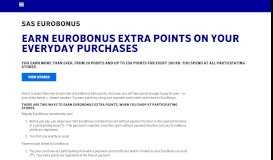 
							         Earn points - SAS EuroBonus Member Portal								  
							    