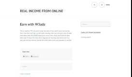 
							         Earn with W3adz – Real Income from Online								  
							    