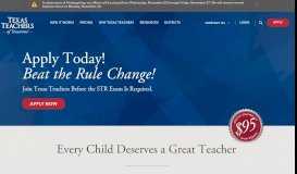 
							         Earn your Texas Teaching certificate online - Teachers Of Tomorrow								  
							    