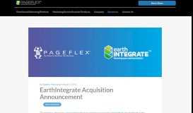 
							         EarthIntegrate Acquisition Announcement - Pageflex								  
							    