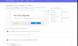 
							         Earthlink - iPhone - Earthlink mail setup | Email settings								  
							    