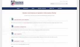 
							         EAS Information Portal | Eastern Architechtural Systems								  
							    