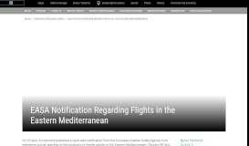 
							         EASA Notification Regarding Flights in the Eastern Mediterranean ...								  
							    