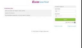 
							         EASB Job Portal								  
							    