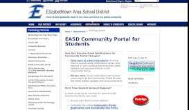 
							         EASD Community Portal for Students - Elizabethtown Area School ...								  
							    