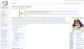 
							         East Carolina Pirates - Wikipedia								  
							    