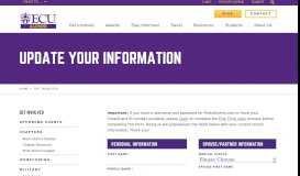 
							         East Carolina University - Update Your Information – Update Your ...								  
							    