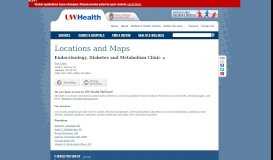 
							         East Clinic - Endocrinology, Diabetes and Metabolism | UW Health ...								  
							    