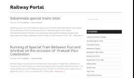 
							         East Coast Railway – Cancellation of Trains List on ... - Railway Portal								  
							    
