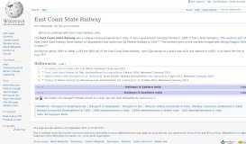
							         East Coast State Railway - Wikipedia								  
							    